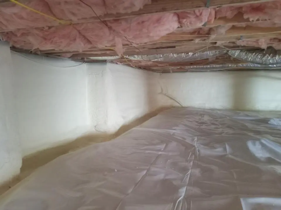 Crawl space encapsulation with closed-cell spray foam for Roof Maintenance in Hillsborough